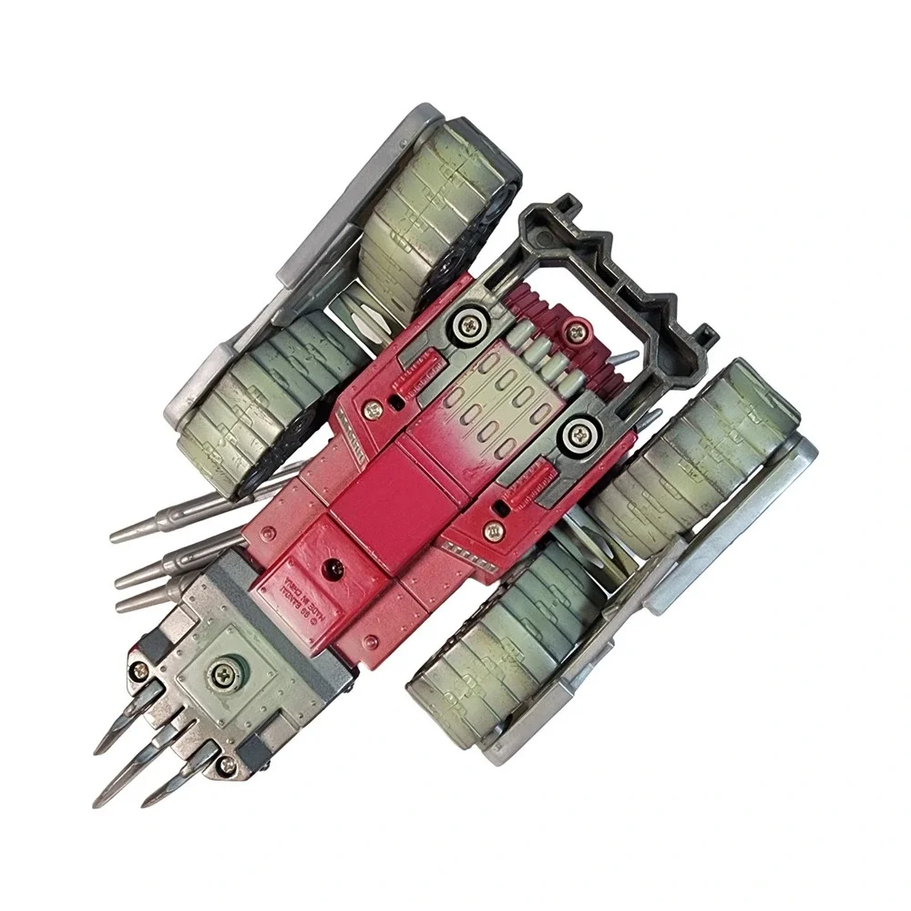 1999 Bandai Action Figure Tank Vehicle Toy Red Silver Metallic Detailing‎